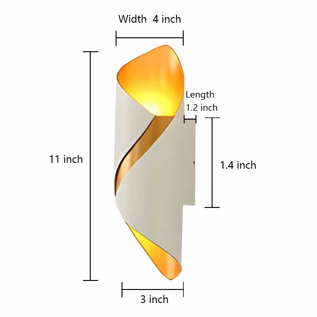 Wall light modern black aluminium outdoor sconce
