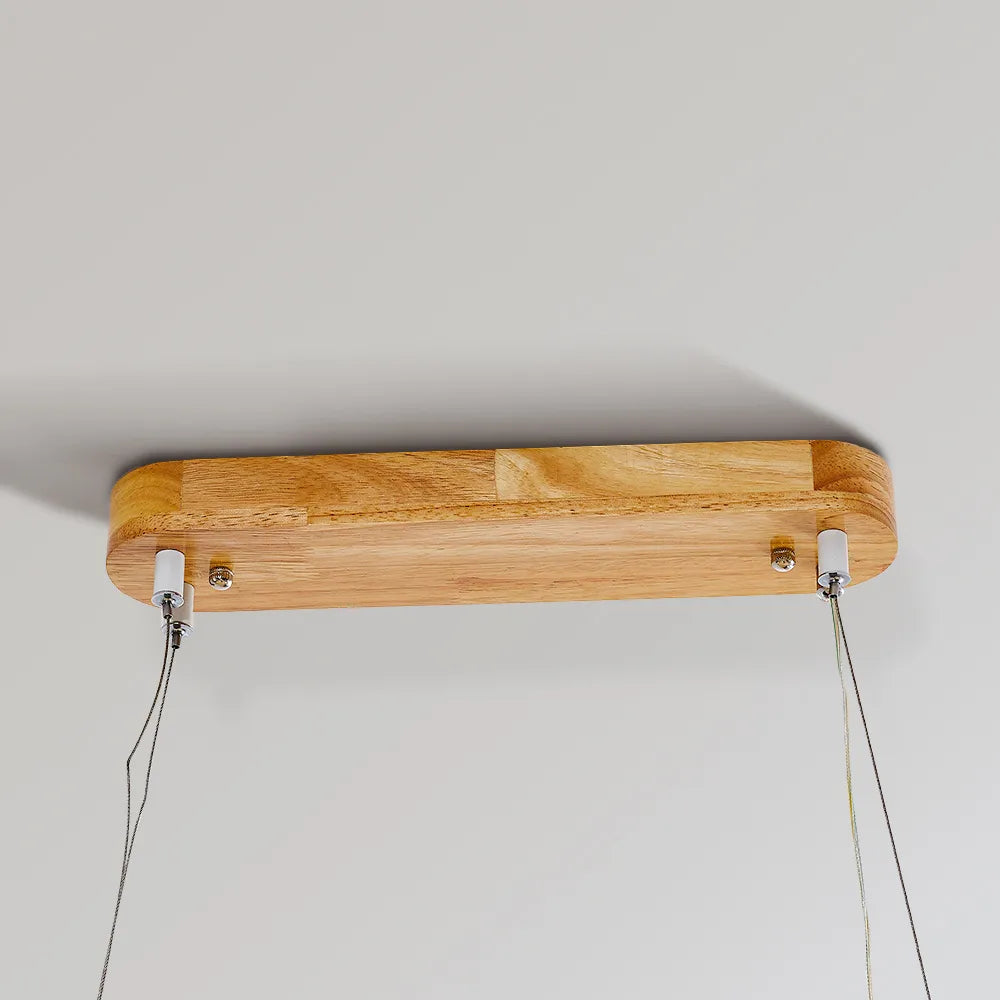 Lámpara colgante LED de madera para techo