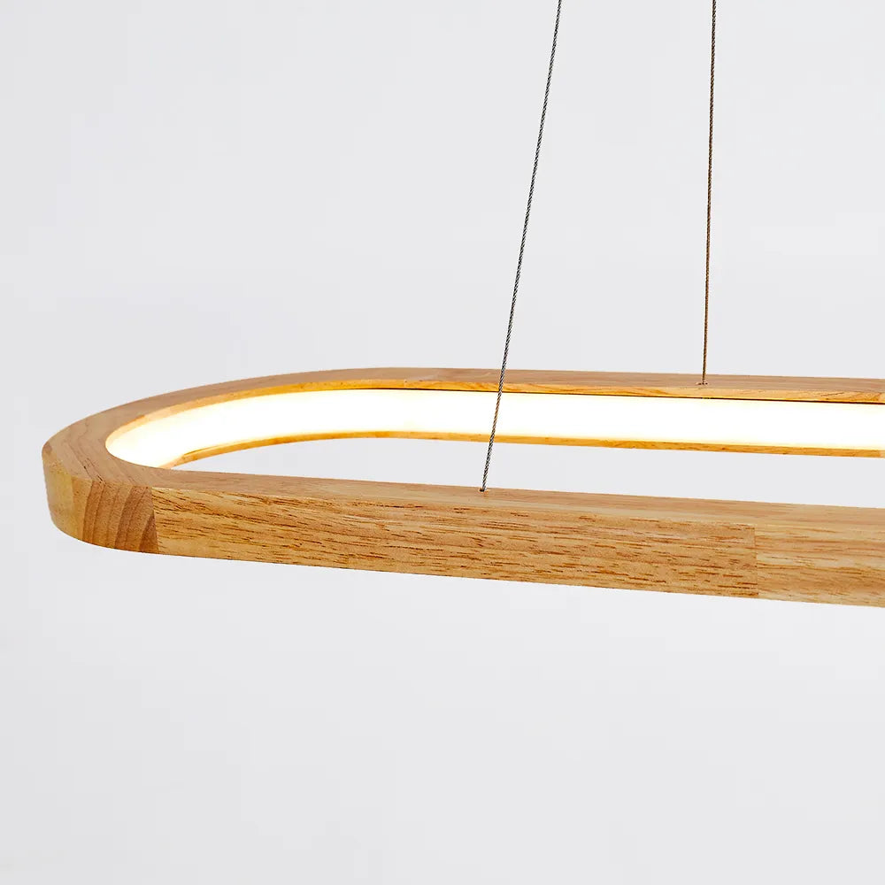 Lámpara colgante LED de madera para techo