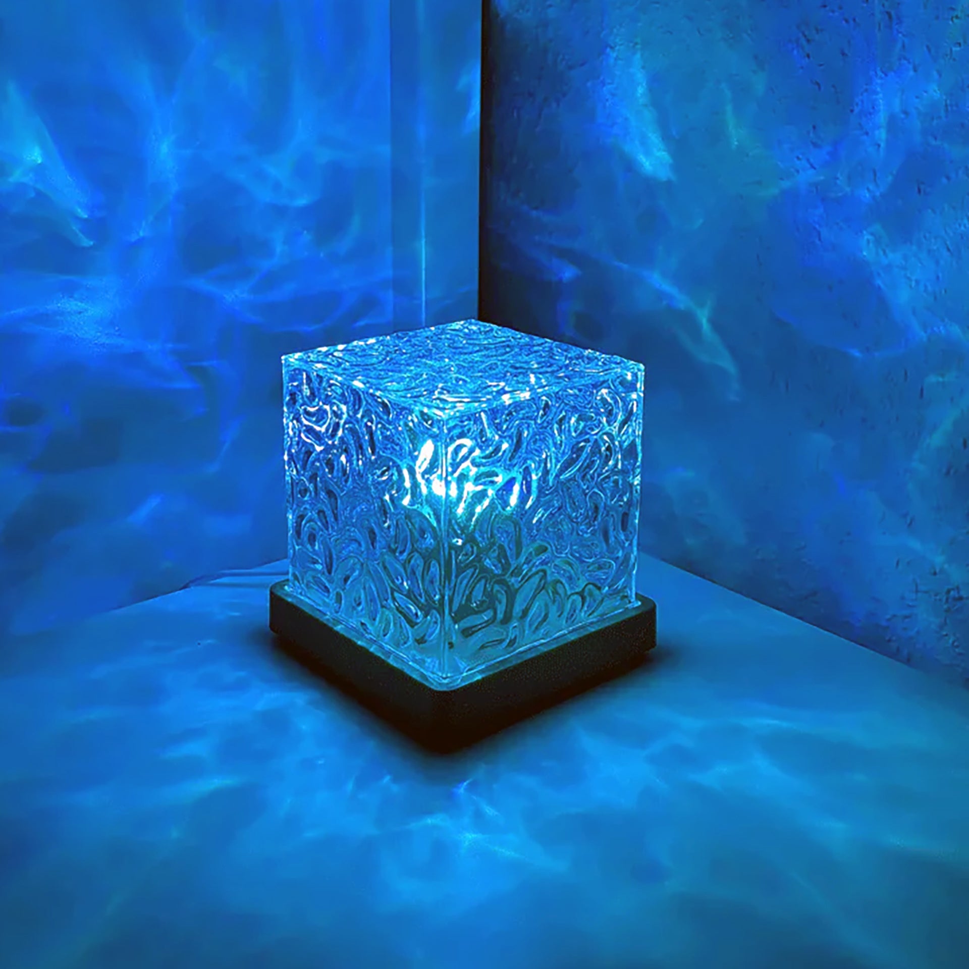 LED Table Lamp with Water Wave Effect