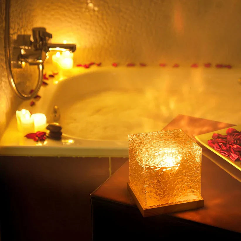 LED Table Lamp with Water Wave Effect