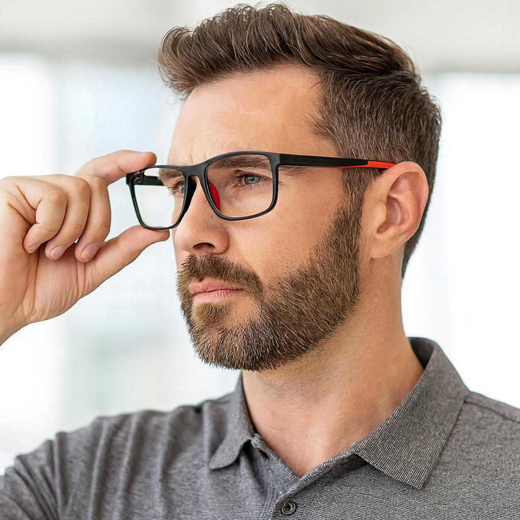 Leichte Titan-Lesebrille für Herren