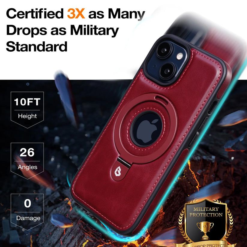 Phone Case Leather Magnetic Stand Cover