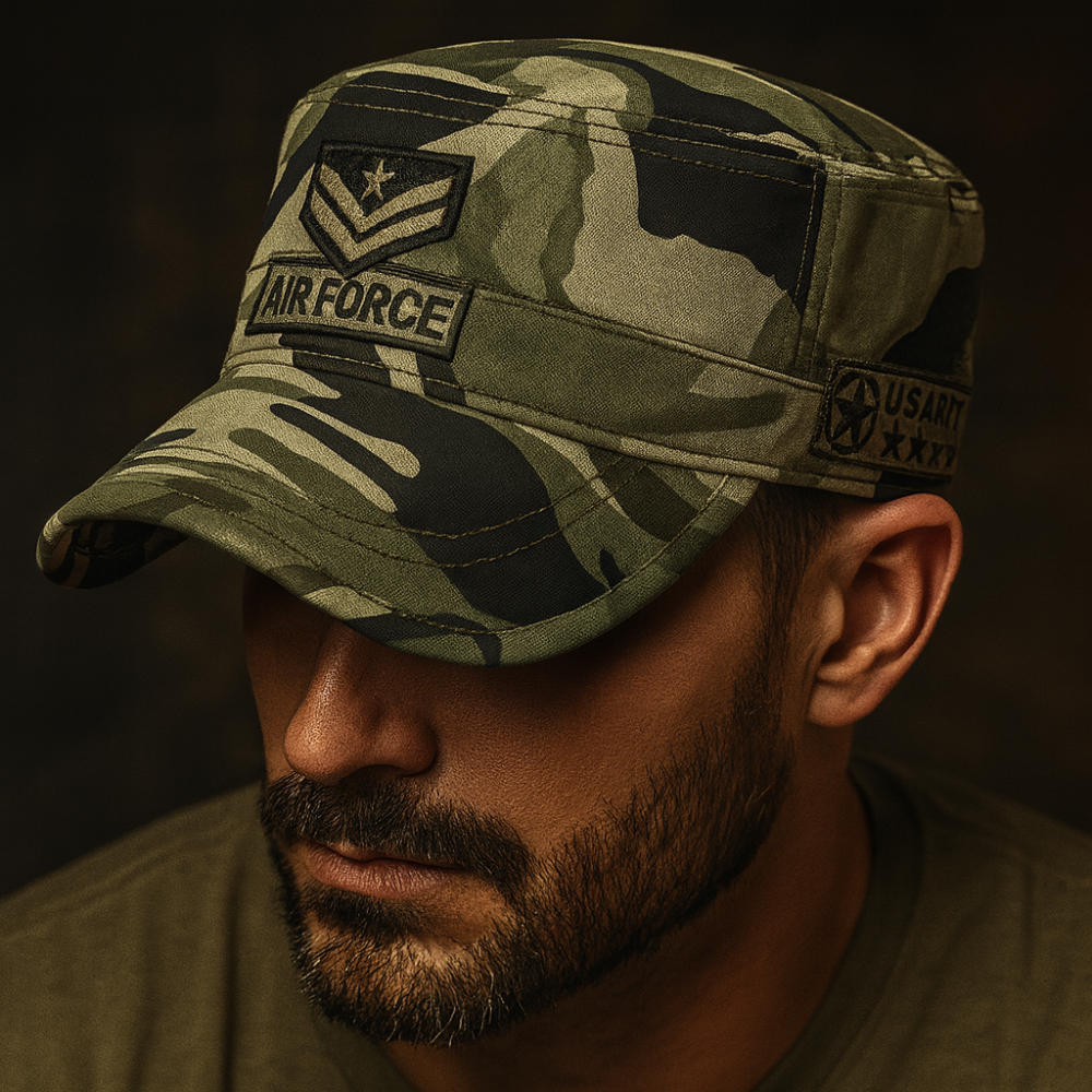 Men's Military Cadet Cap Curved Visor Tactical Air Force Hat