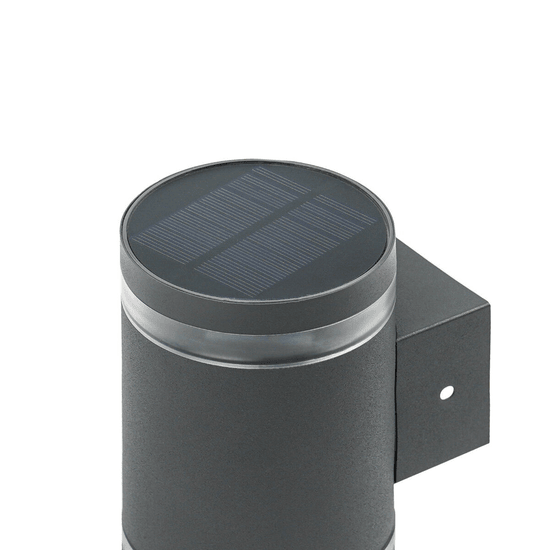 Aplique de pared exterior LED solar impermeable Updown