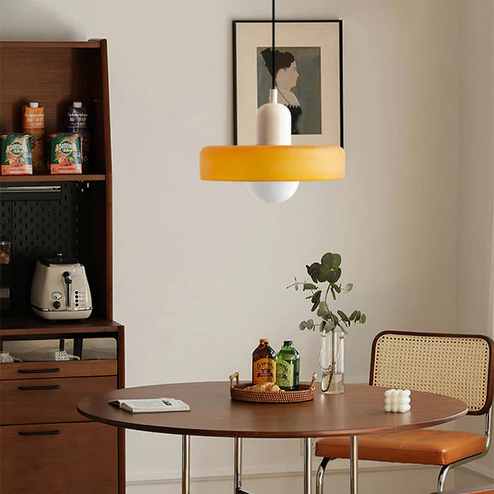 Bauhaus Inspired Colourful Glass Pendant Light