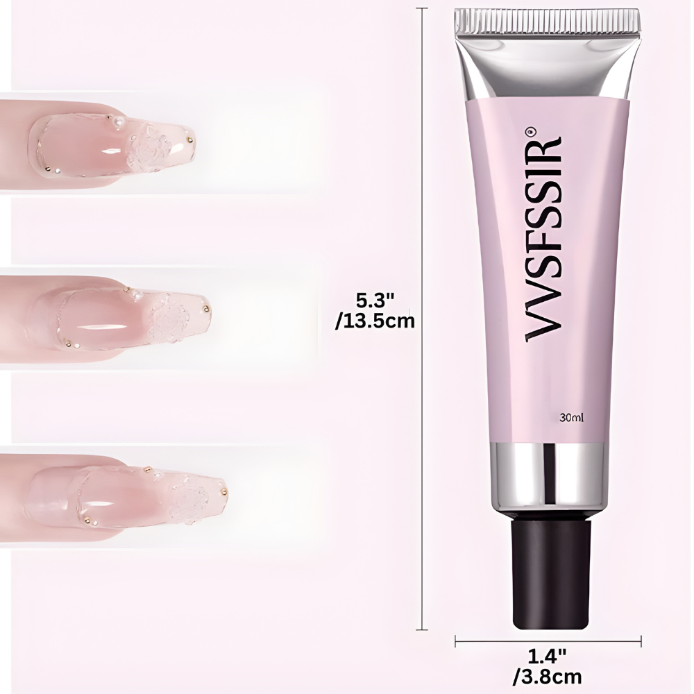Nail Art Kit Long Lasting Glue Gel Press On Nails 30ml Clear