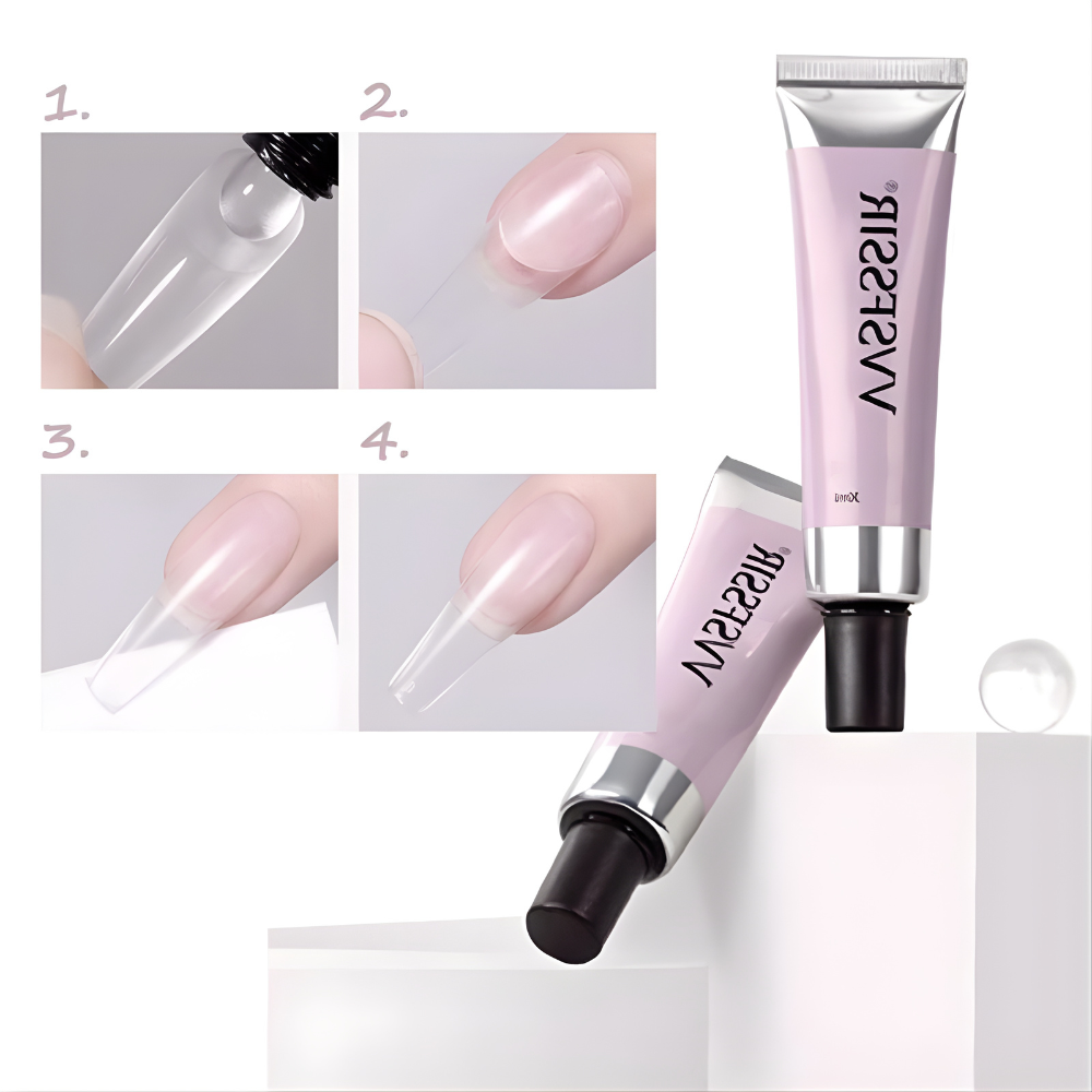 Nail Art Kit Long Lasting Glue Gel Press On Nails 30ml Clear