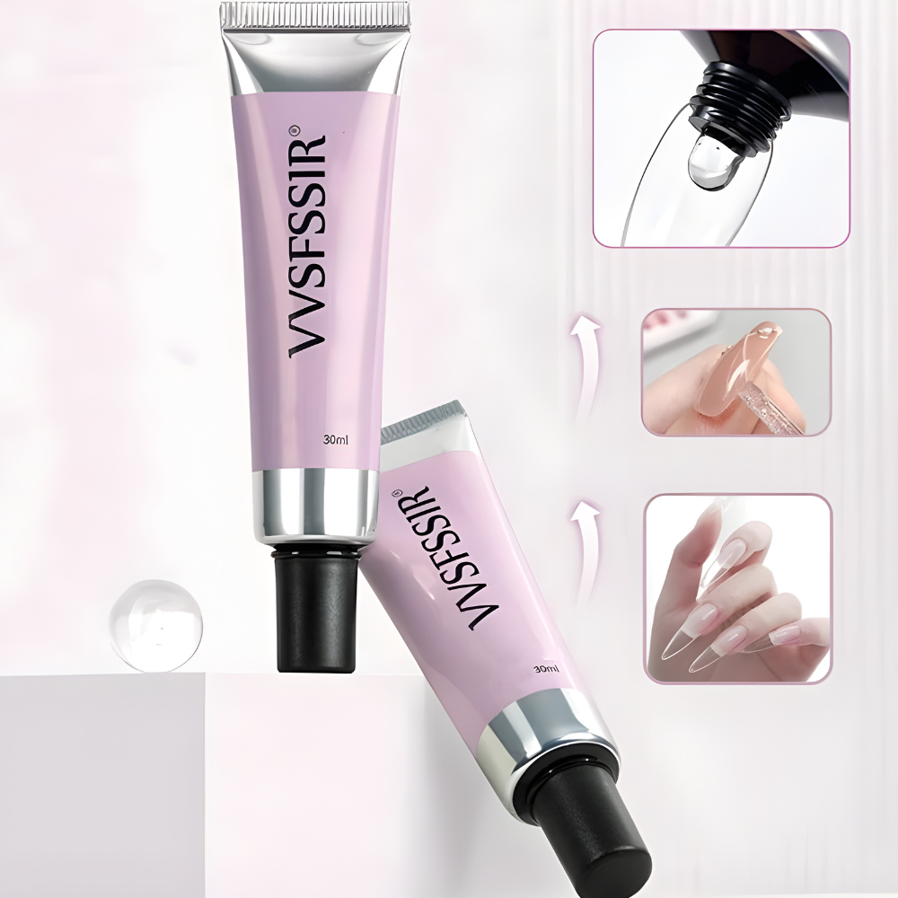 Nail Art Kit Long Lasting Glue Gel Press On Nails 30ml Clear