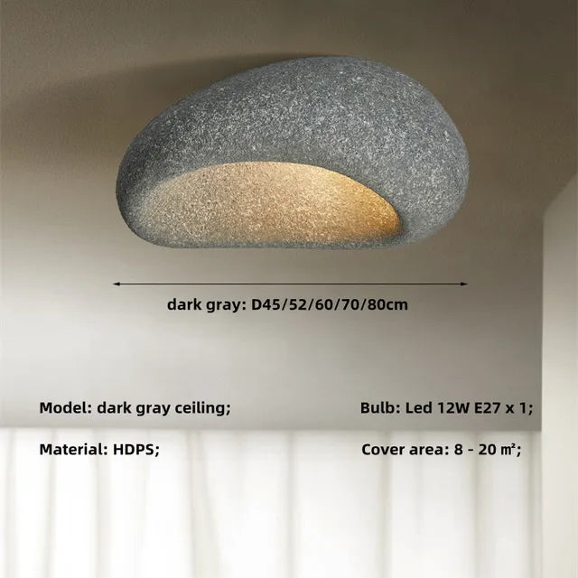 Plafonnier Style Rustique Wabi Sabi Lampe LED