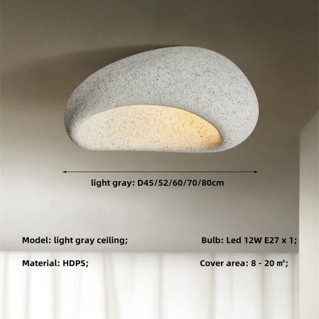 Plafonnier Style Rustique Wabi Sabi Lampe LED