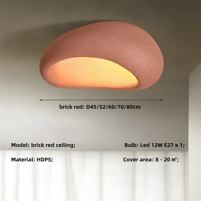 Plafonnier Style Rustique Wabi Sabi Lampe LED