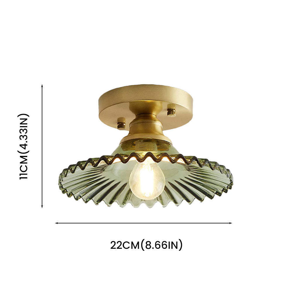 Plafonnier Moderne Verre Lampe Semi-encastrée