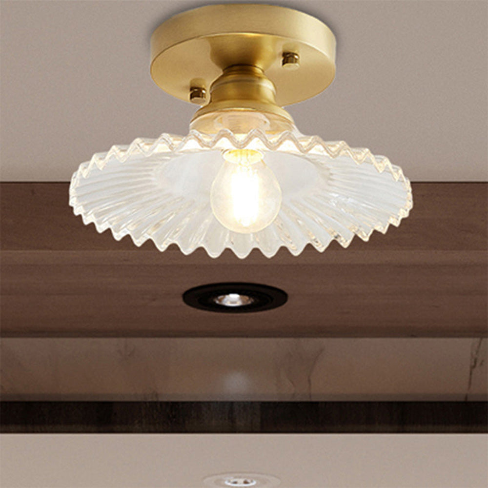 Plafonnier Moderne Verre Lampe Semi-encastrée
