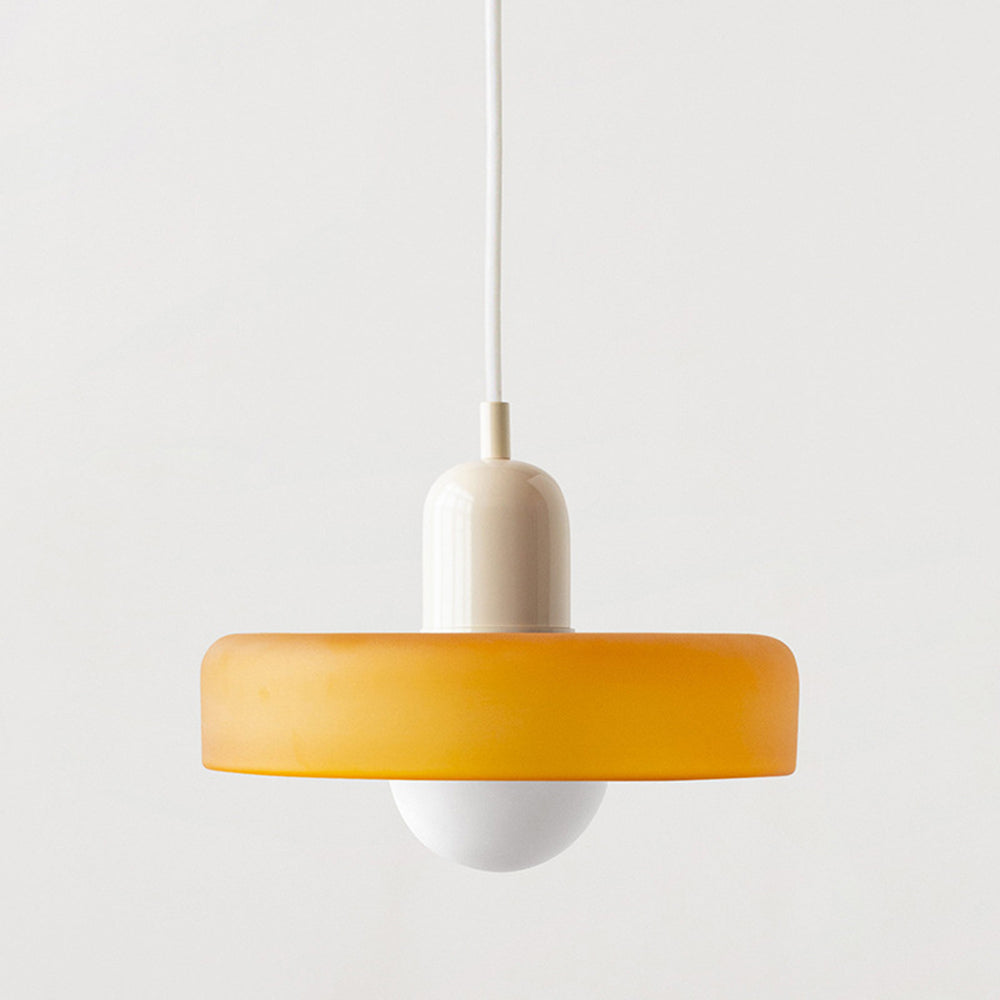 Lampada a sospensione in vetro colorato per case moderne