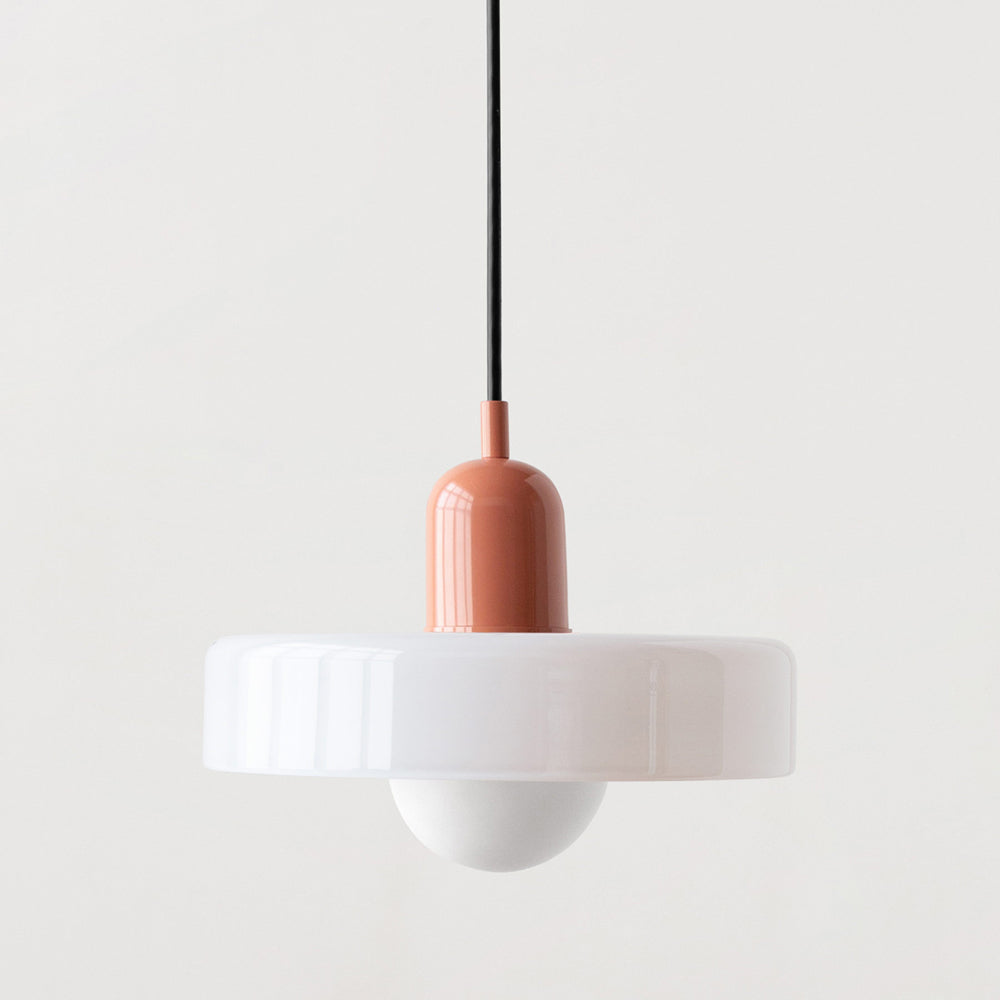 Lampada a sospensione in vetro colorato per case moderne