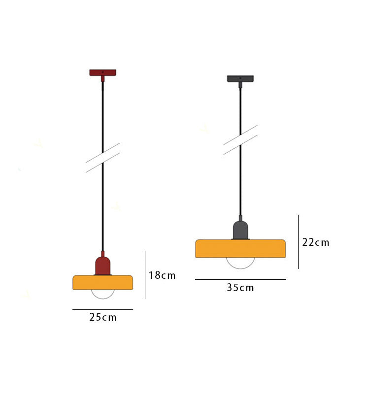 Lampada a sospensione in vetro colorato per case moderne