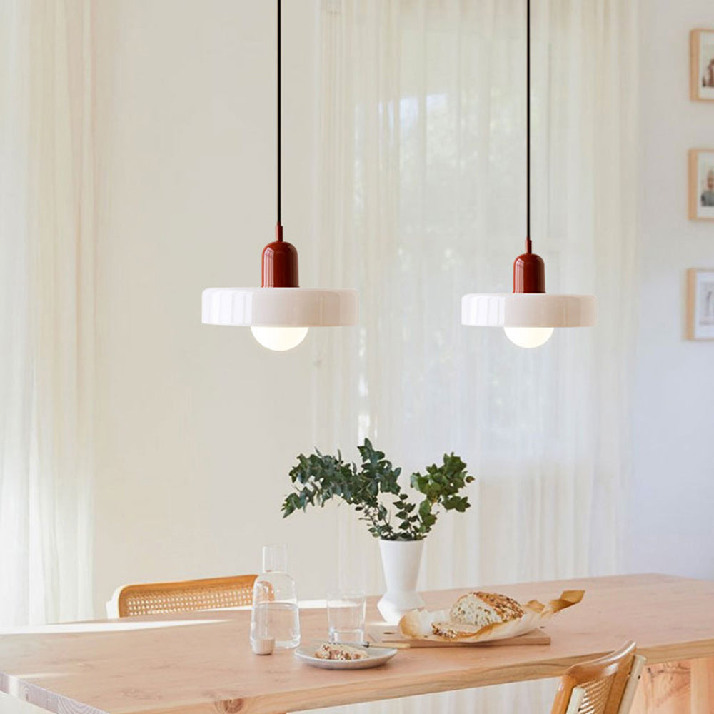 Lampada a sospensione in vetro colorato per case moderne