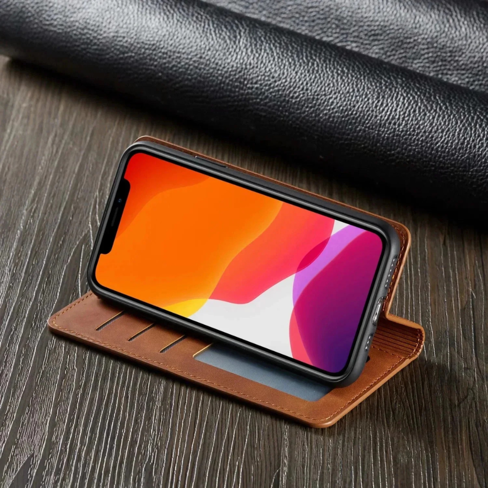 Phone Case Leather Magnetic Shockproof Slim Cover