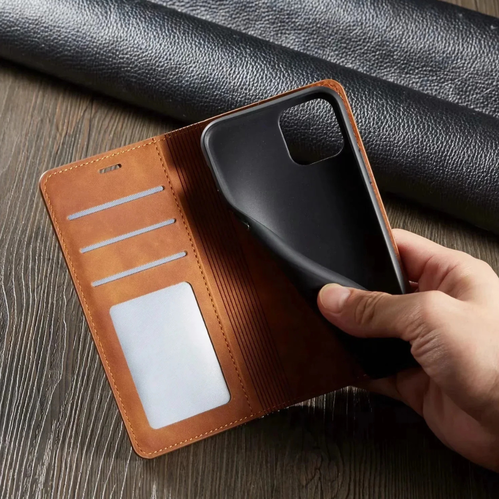 Phone Case Leather Magnetic Shockproof Slim Cover