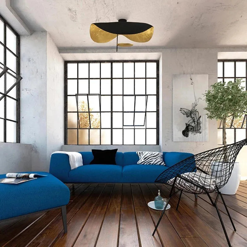Ceiling Light Gold Leaf Modern Pendant Lamp