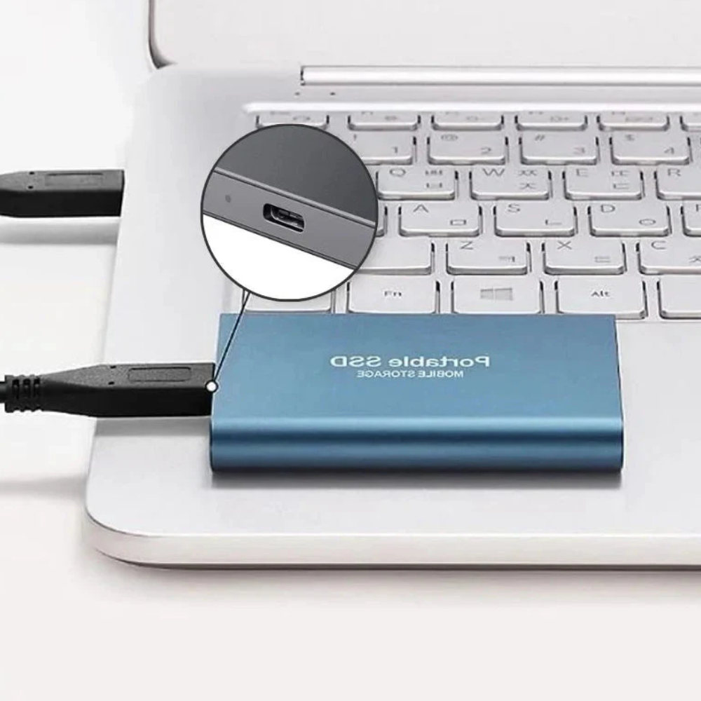 Portable SSD USB C External Aluminum Shockproof Solid State Drive