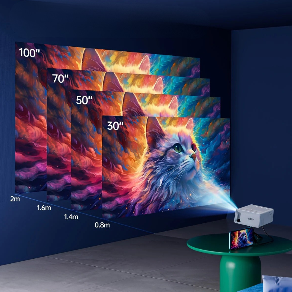 Projector Portable Mini HD LED Home Theater Outdoor 3000 Lumen