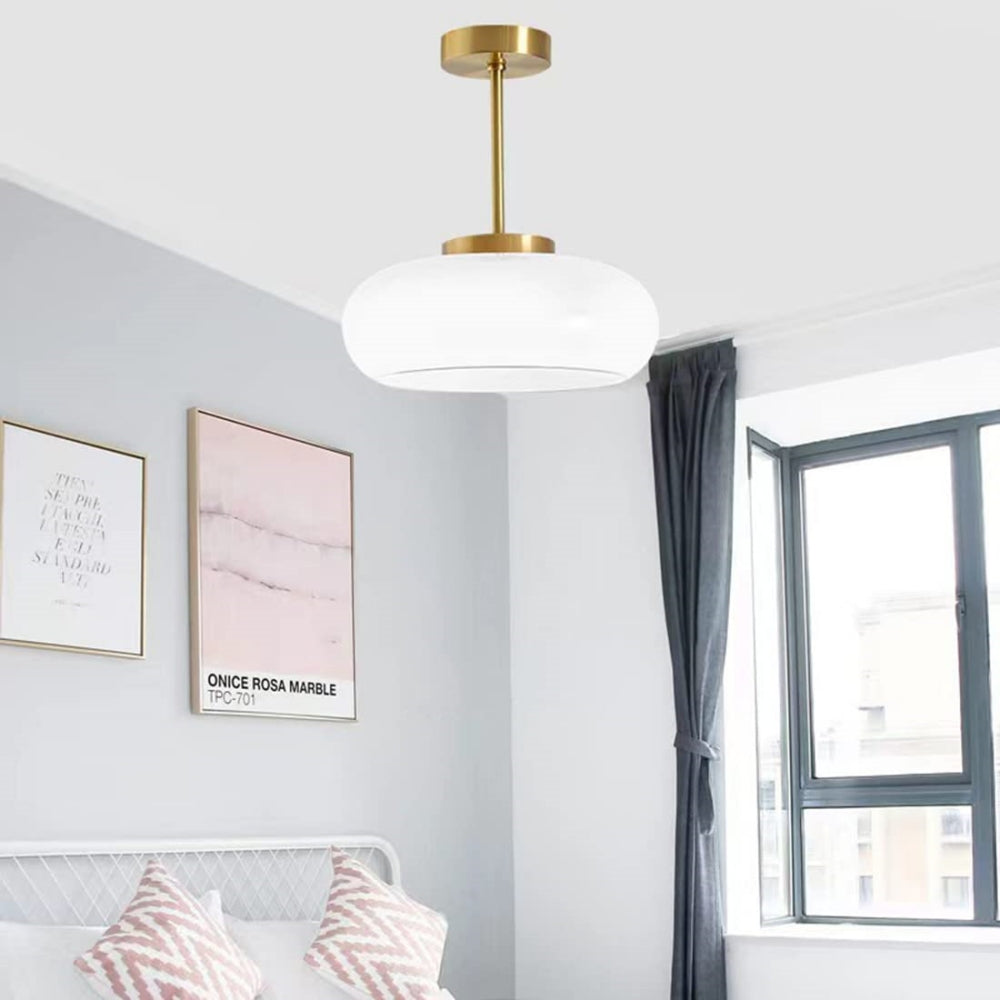 Vintage Round Glass Ceiling Light Fixture
