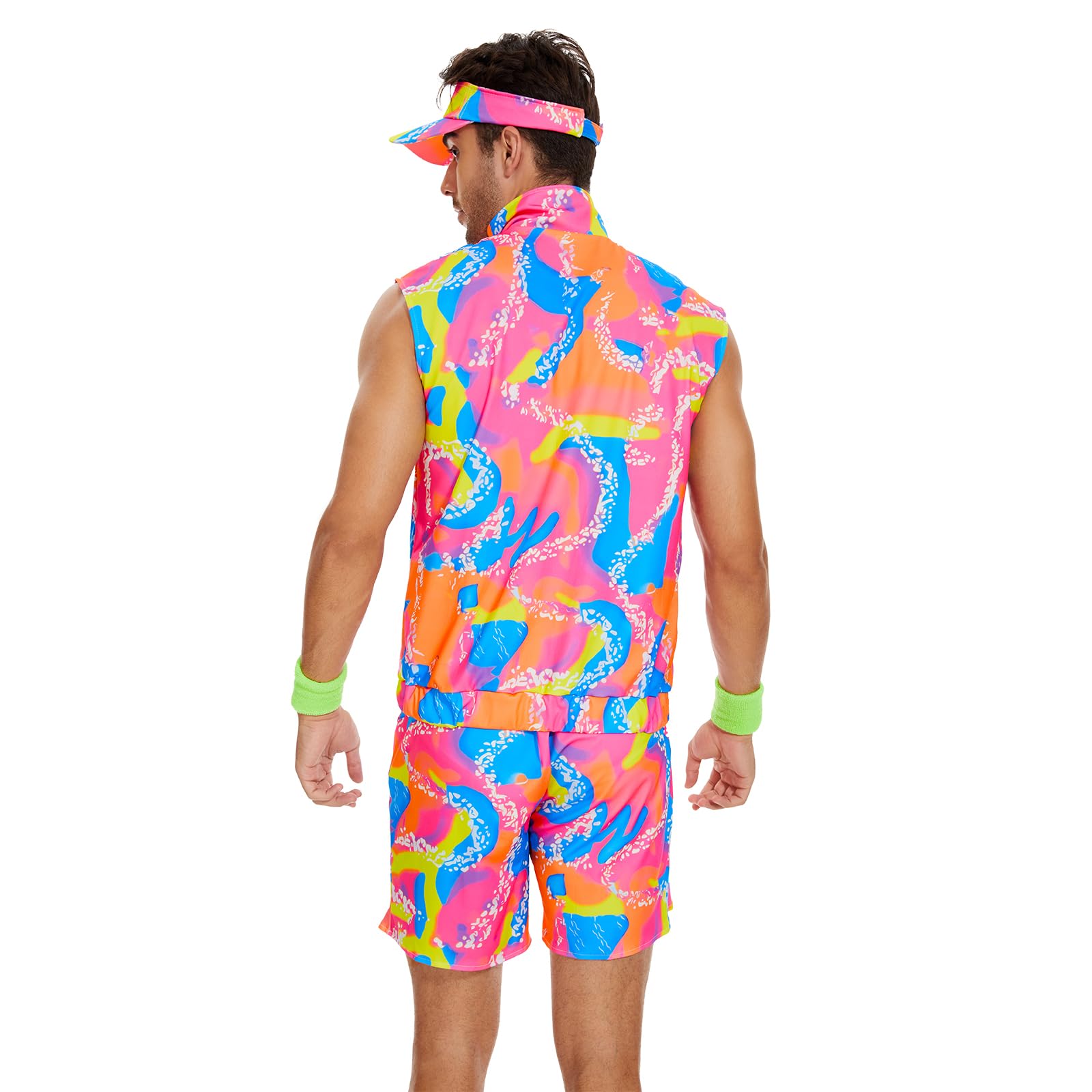 Disfraz de Halloween para parejas retro de los 80 y 90 | Conjunto de body y shorts