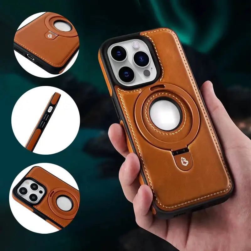 Phone Case Leather Magnetic Stand Cover