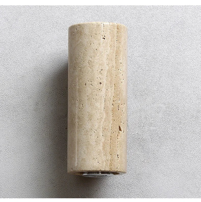 Aplique de pared de piedra con diseño de travertino natural
