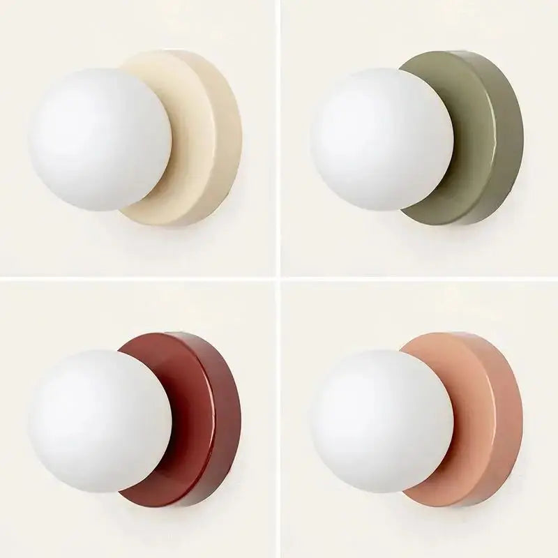 Aplique de pared con globo de cristal de diseño moderno