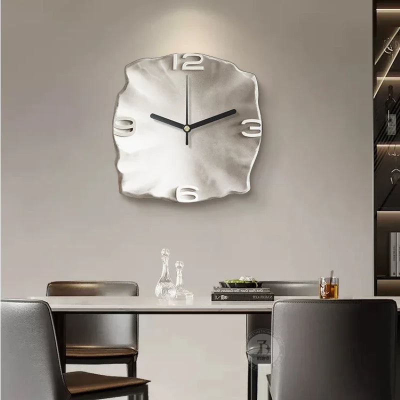 Reloj de pared moderno de piedra arenisca 3D de cuarzo silencioso