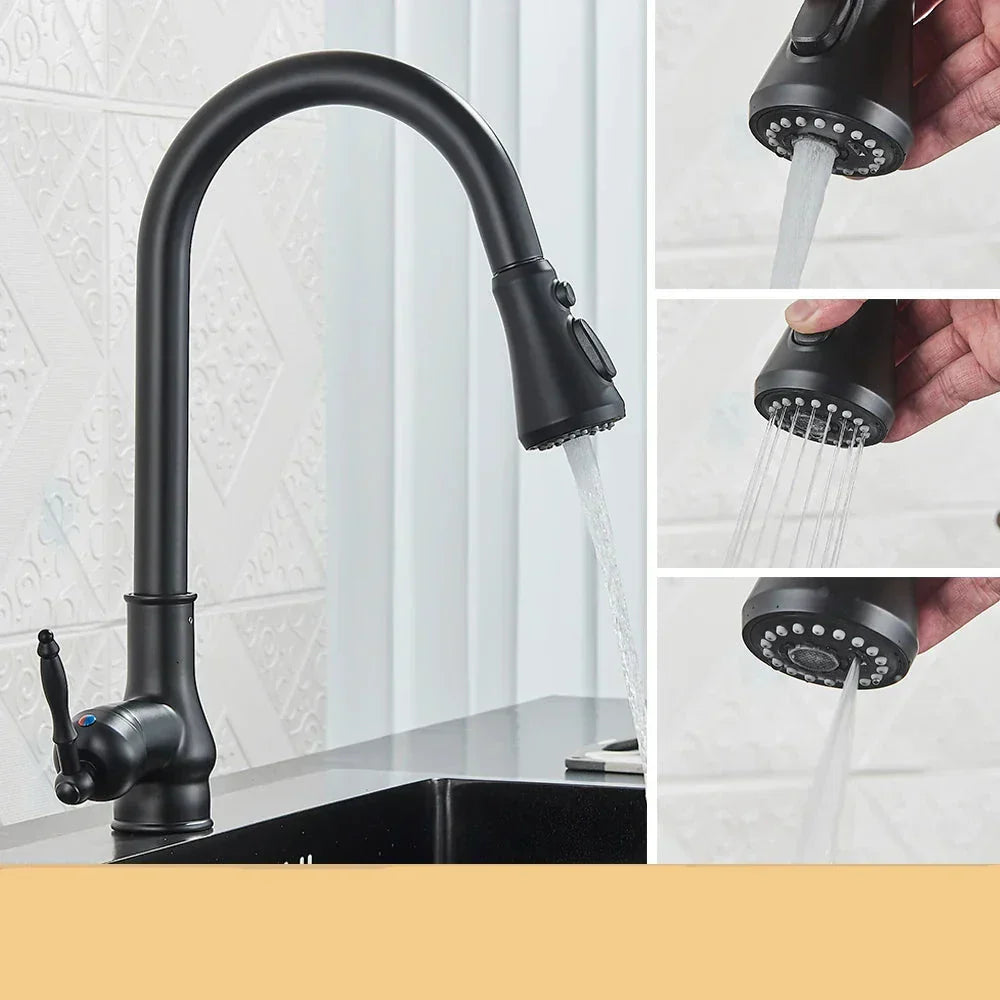 Vintage Brass Kitchen Mixer Tap Swivel Spout