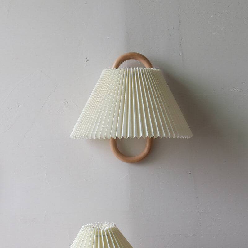 Wandlampe Modern Holz Stoff Wandleuchte Lampe