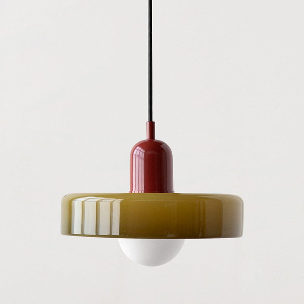 Lampada a sospensione in vetro colorato per case moderne