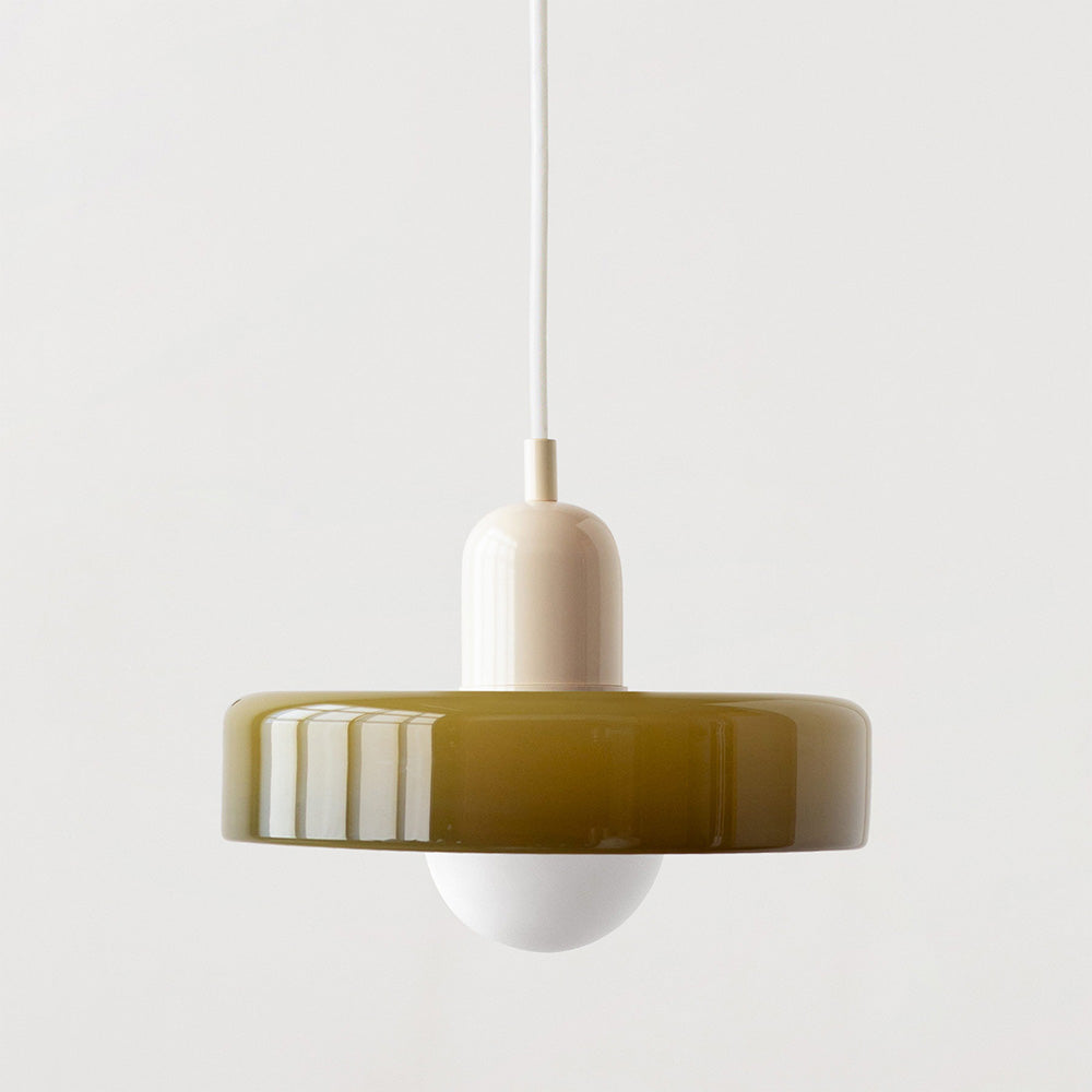 Lampada a sospensione in vetro colorato per case moderne