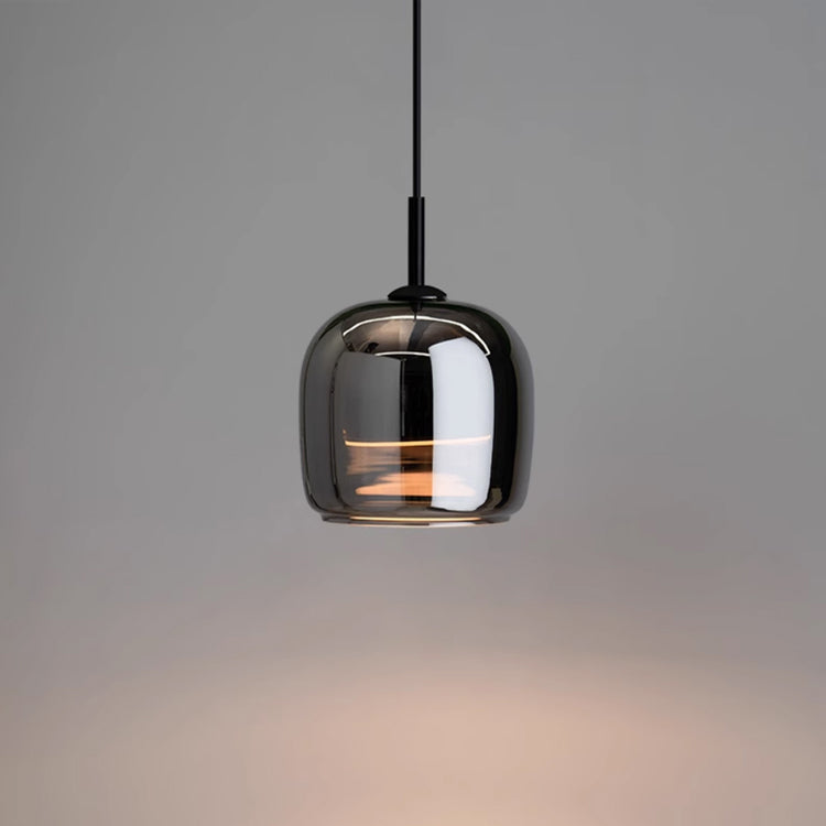Lámpara de techo colgante de cristal moderna negra