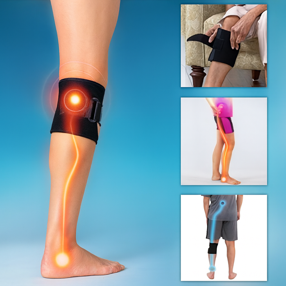 Attelle pour sciatique avec acupression, genouillère de compression en néoprène