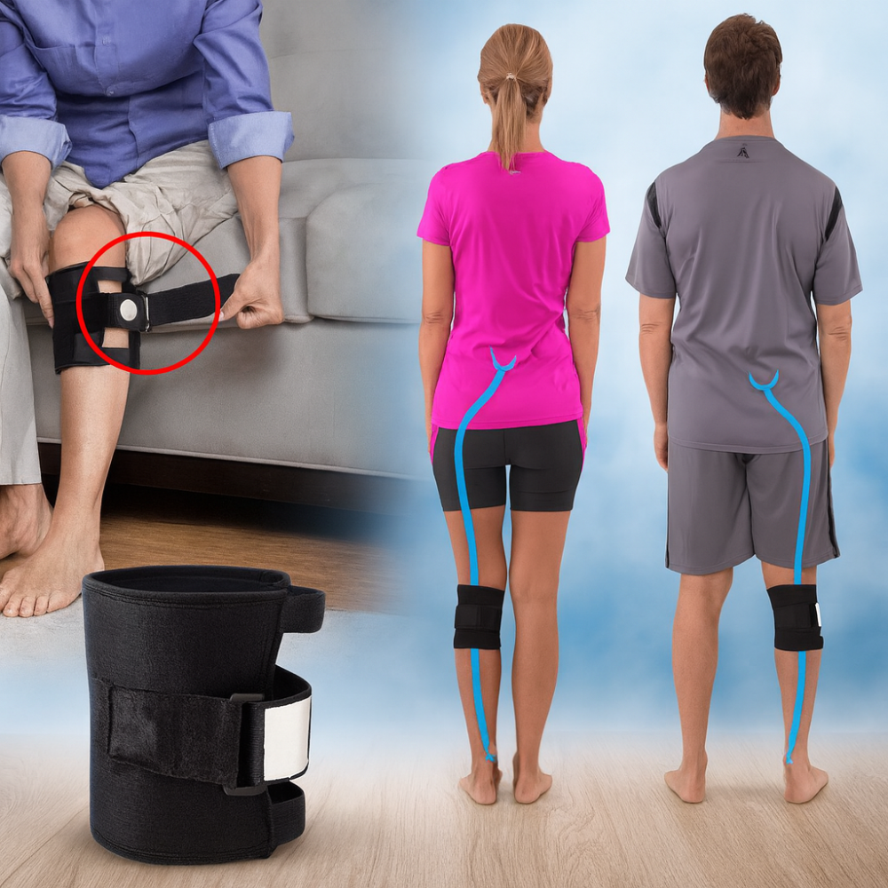 Attelle pour sciatique avec acupression, genouillère de compression en néoprène