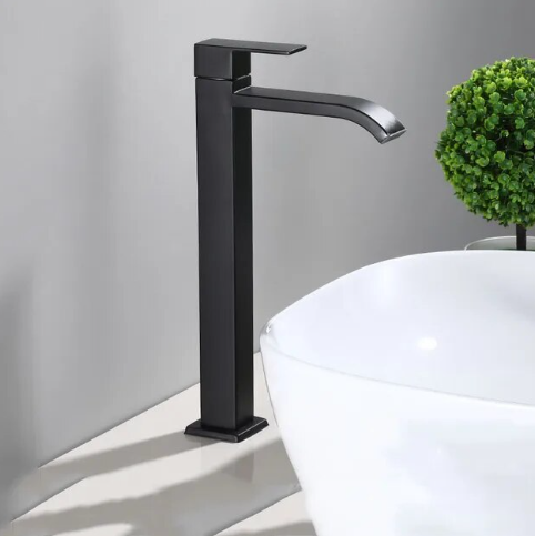 Robinet de lavabo mitigeur à levier unique noir mat
