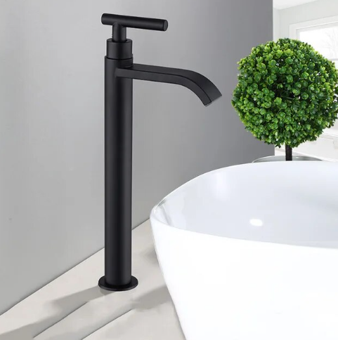 Robinet de lavabo mitigeur à levier unique noir mat