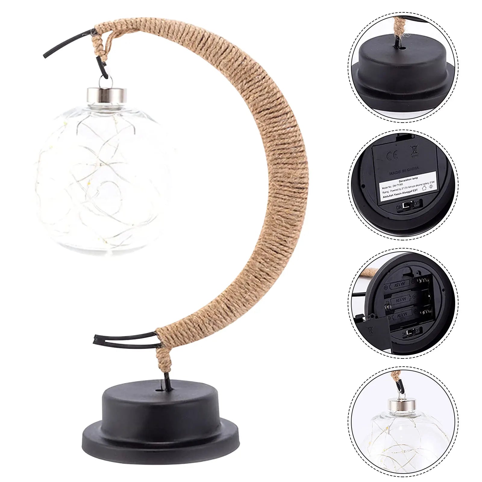Lámpara de mesa LED Moon Light para dormitorios