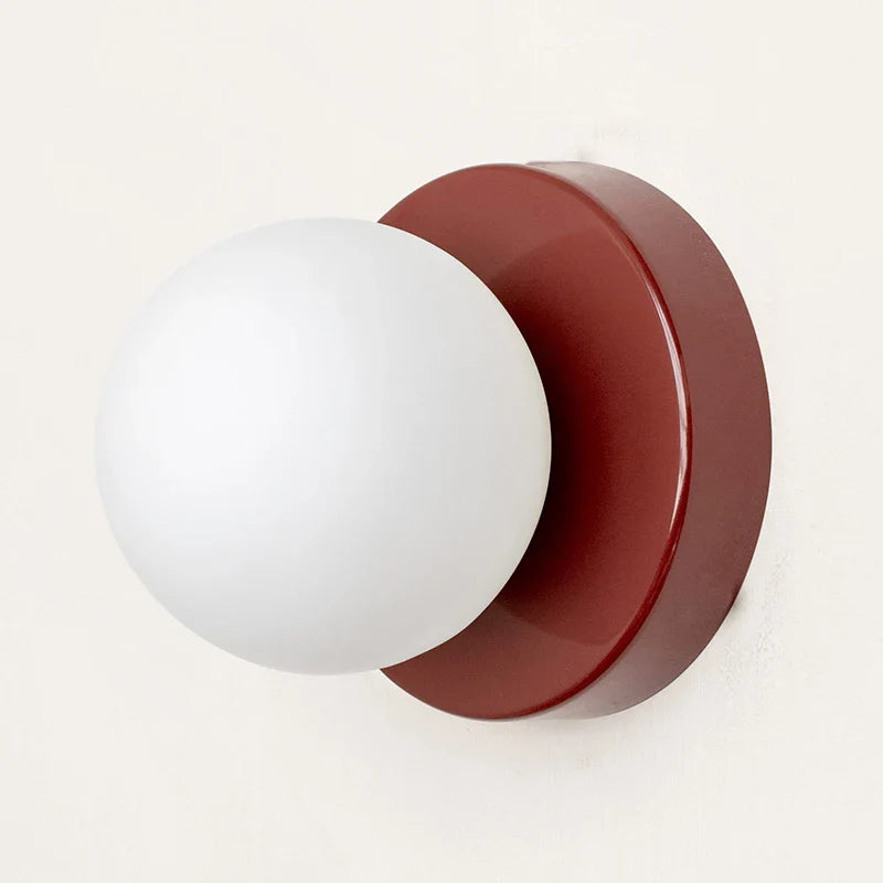 Aplique de pared con globo de cristal de diseño moderno