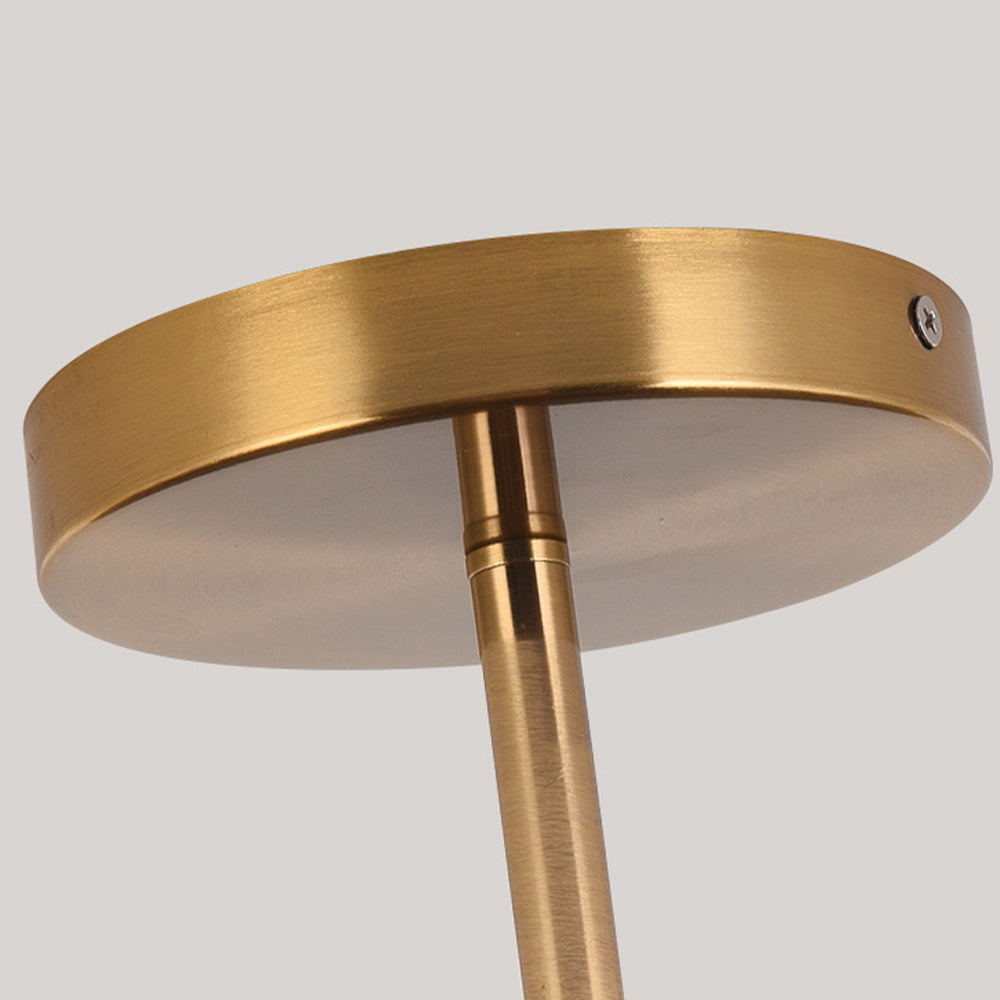 Lampa sufitowa z drewnem i półplafonem LED