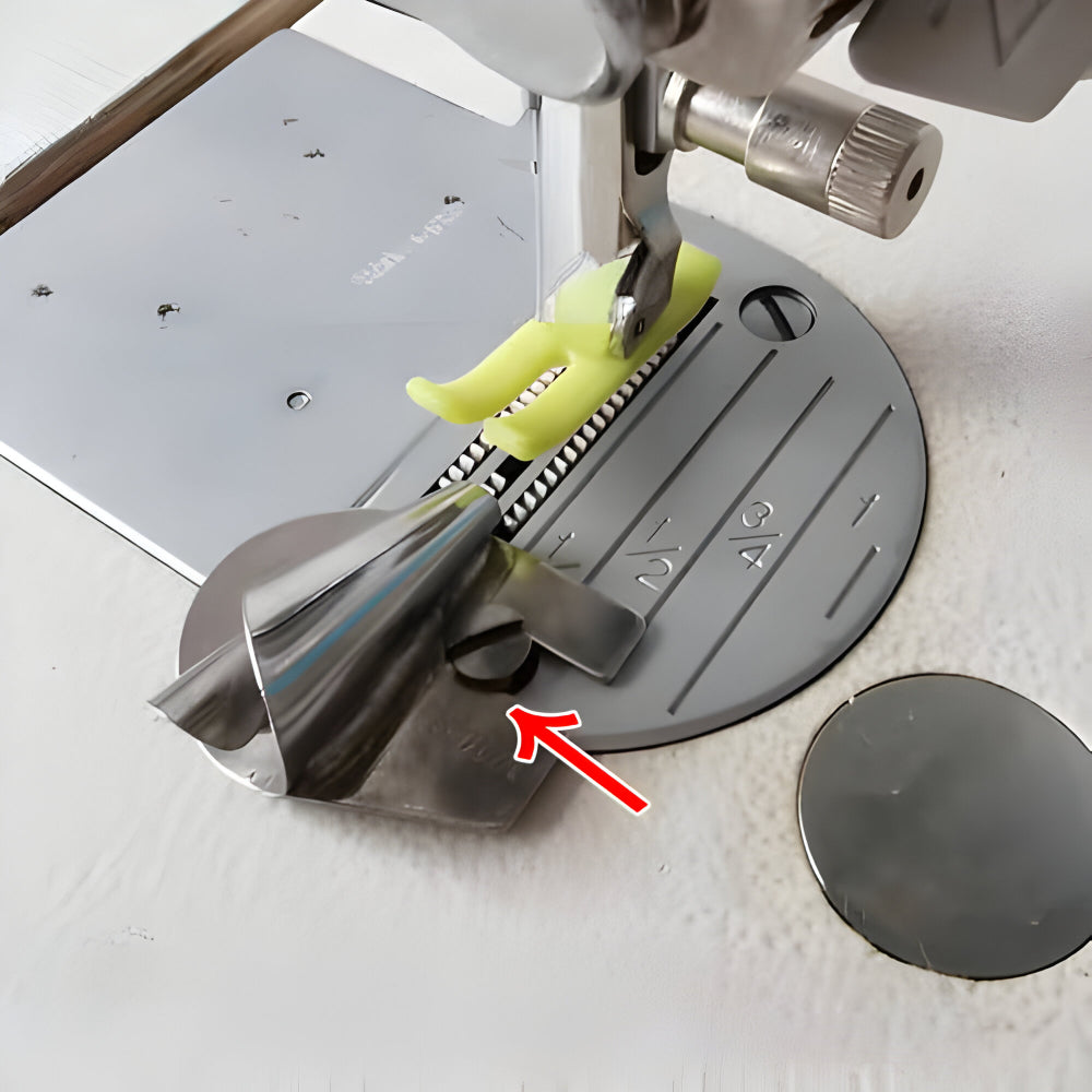 Set di piedini orlatrici in acciaio inossidabile per macchina da cucire