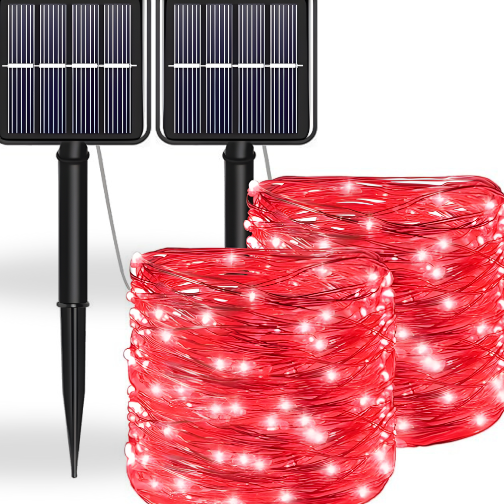 Luci a stringa solari impermeabili da esterno decorazione da giardino a LED
