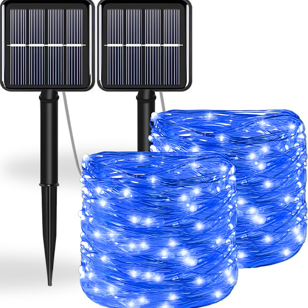 Luci a stringa solari impermeabili da esterno decorazione da giardino a LED