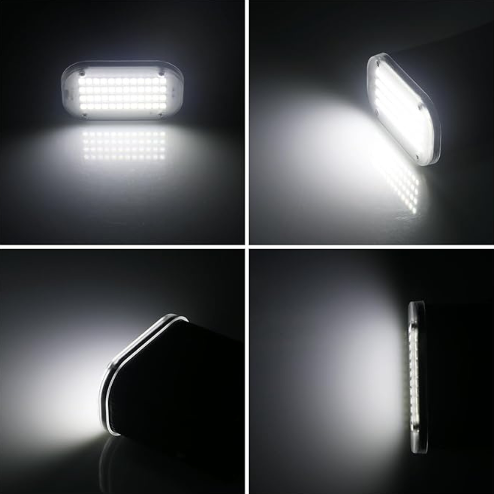 Biała lampa stroboskopowa Halloween LED aktywowana dźwiękiem imprezowa 48 LED regulowana