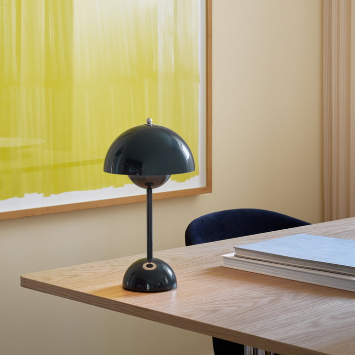 Lámpara de mesa de hierro con forma de cúpula para mesita de noche